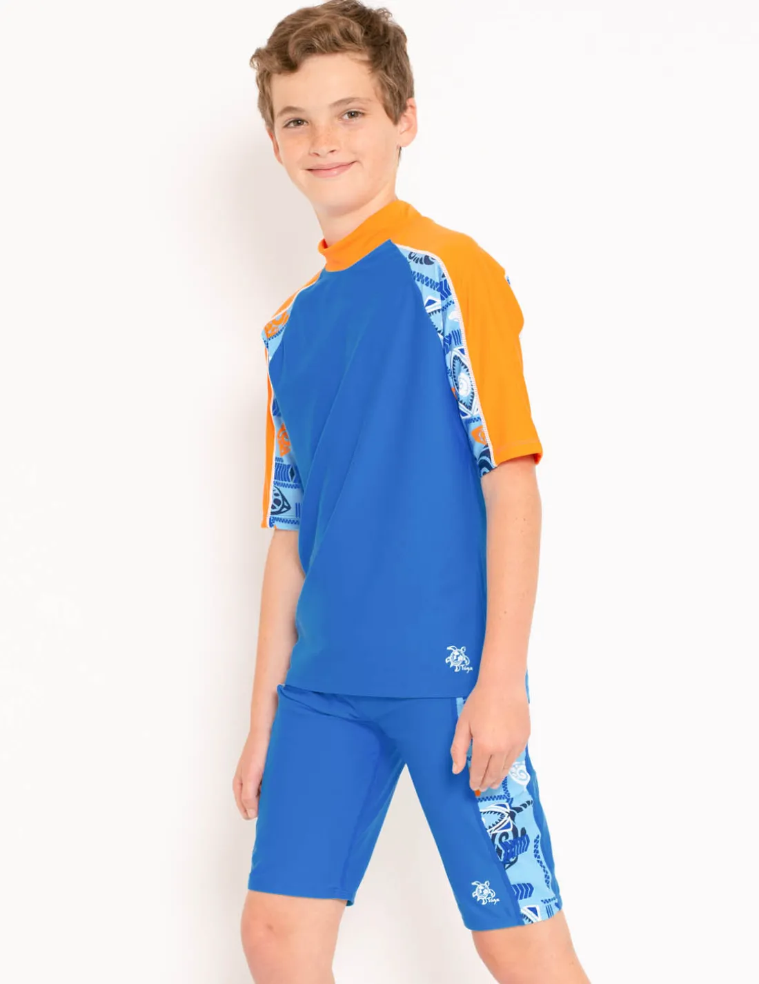 Breaker Rash Guard & Jammer Short - Lagoon/Navy