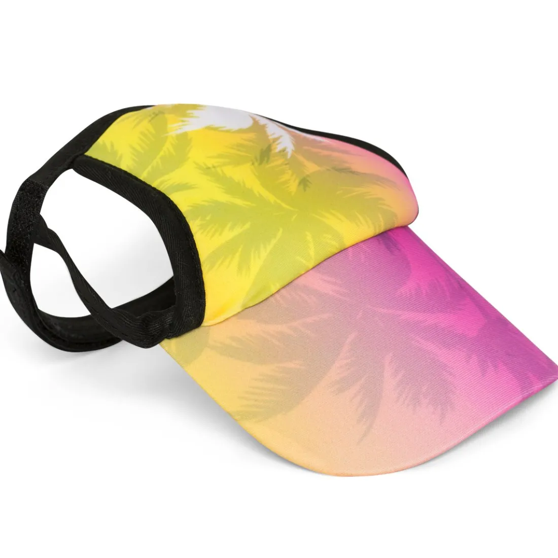 Dog Visor - Palm Tree Pink