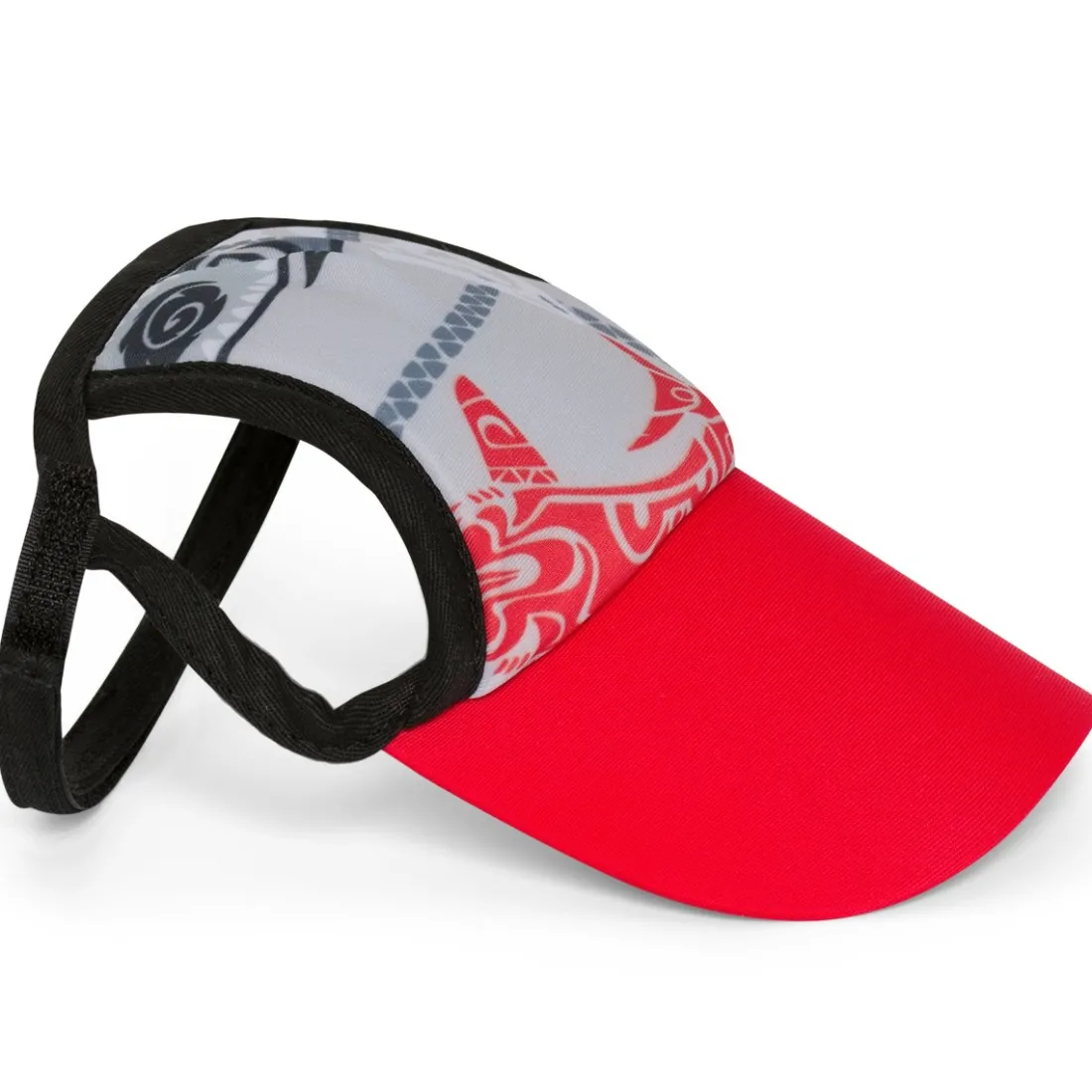 Dog Visor - Tribal Shark Falcon Red
