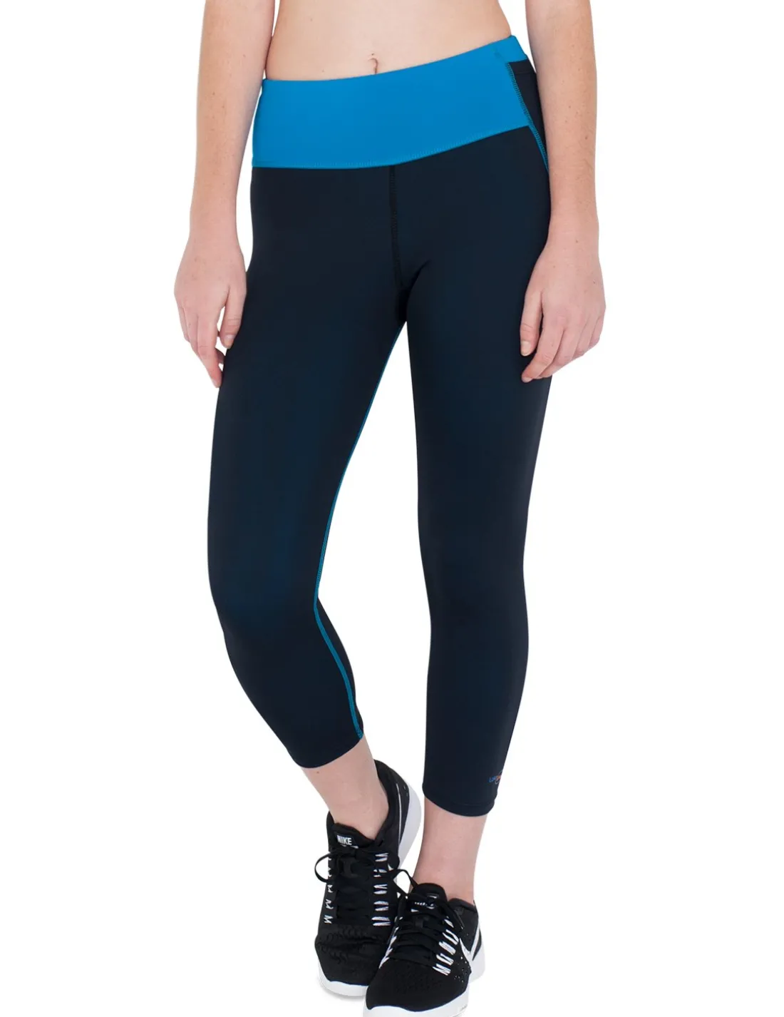 Energy Exercise Capris - Turquoise & Black
