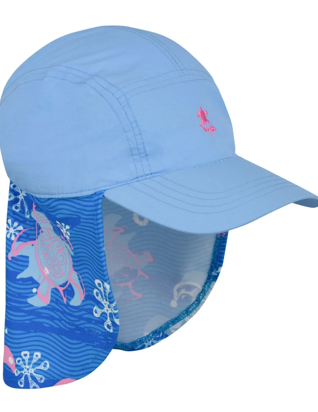 Flap Sun Hat - Pink Wave