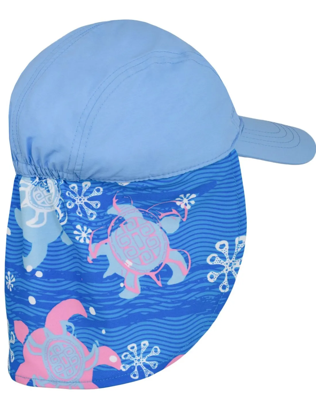 Flap Sun Hat - Pink Wave