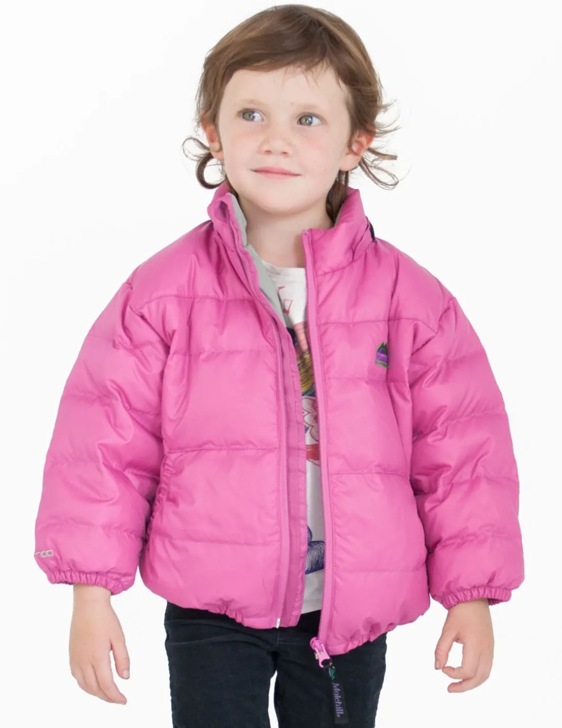 Kids Down Hooded Jacket - Rose