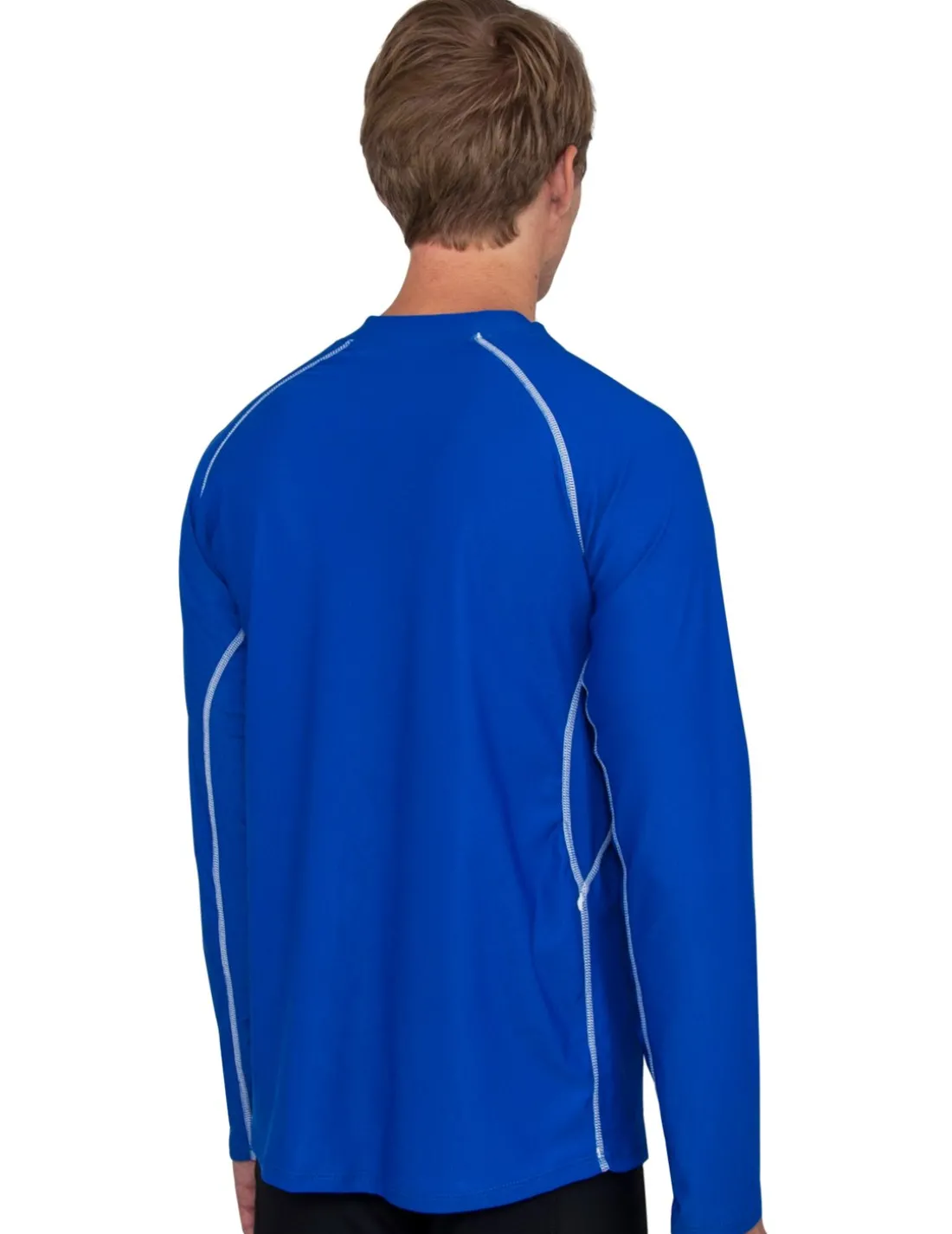Men's Chlorine Resistant Long Sleeve Rash Guard - Royal