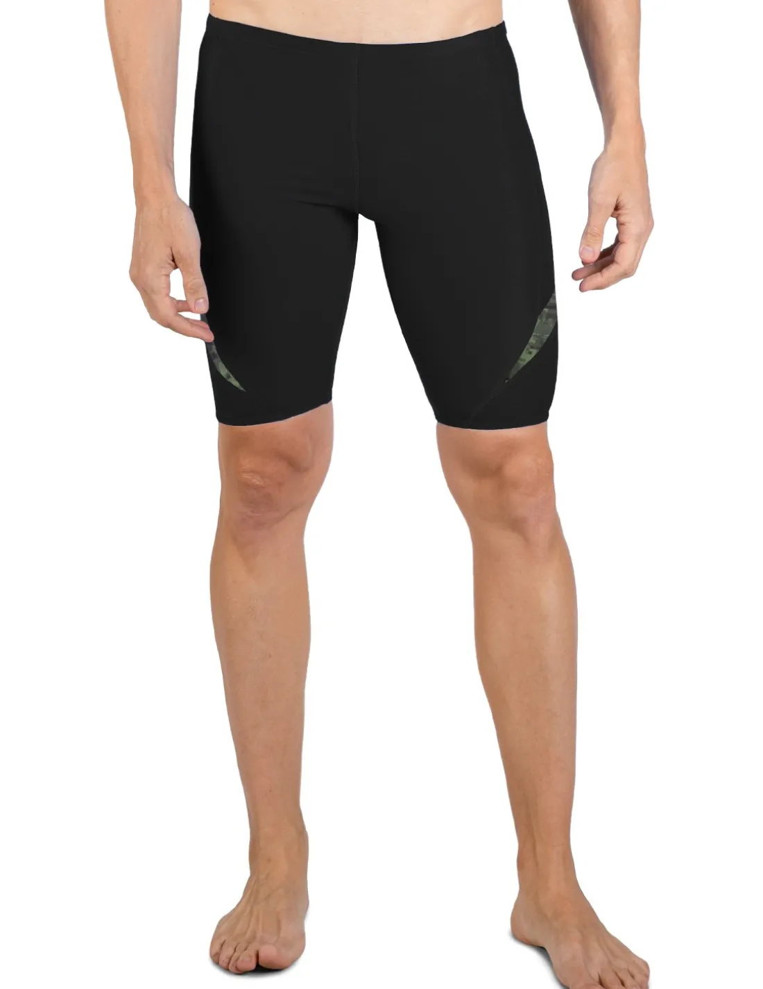 Men's Hydroactive Swim Short - Black / Green Camo