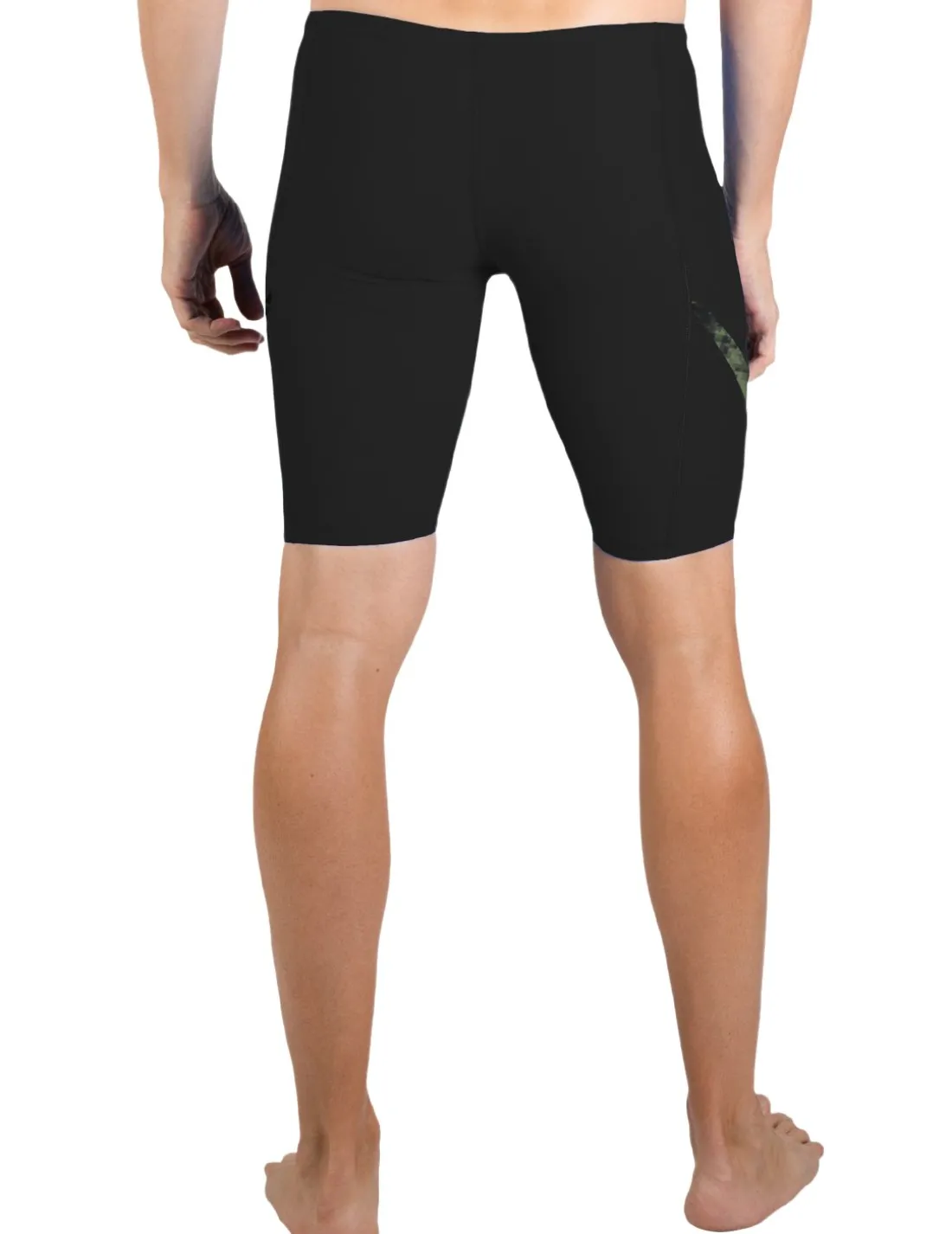 Men's Hydroactive Swim Short - Black / Green Camo