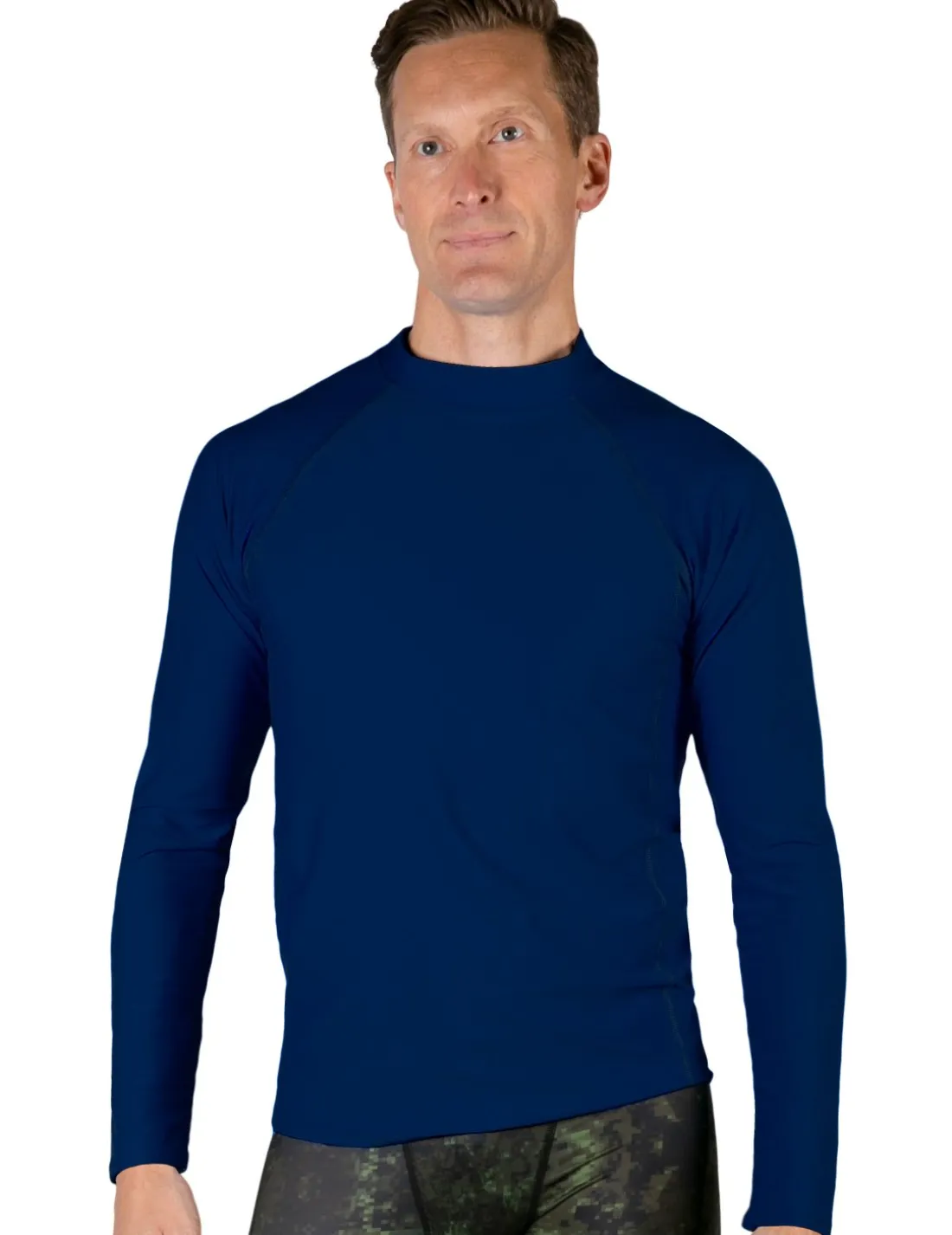 Men's Swim Performance Long Sleeve Rash Guard - Navy