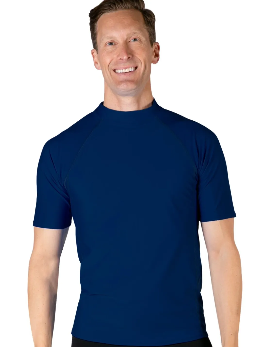 Men's Swim Performance Short Sleeve Rash Guard - Navy