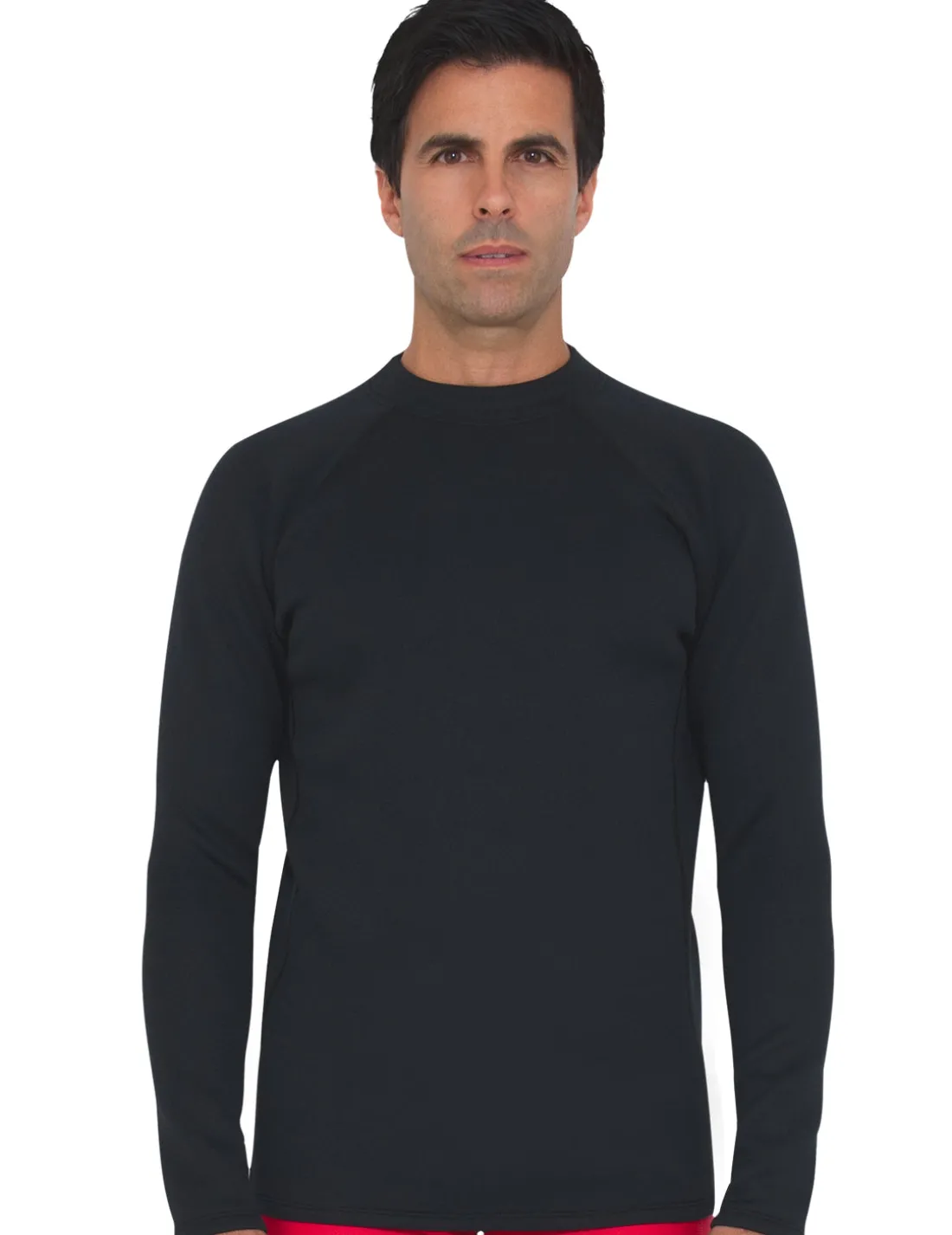 Men's Thermal Pullover Top - Black