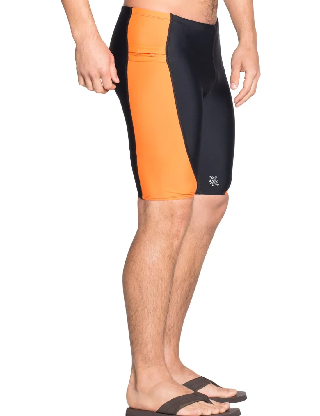 Men's Snorkel Jammer Swim Short - Black / Orange