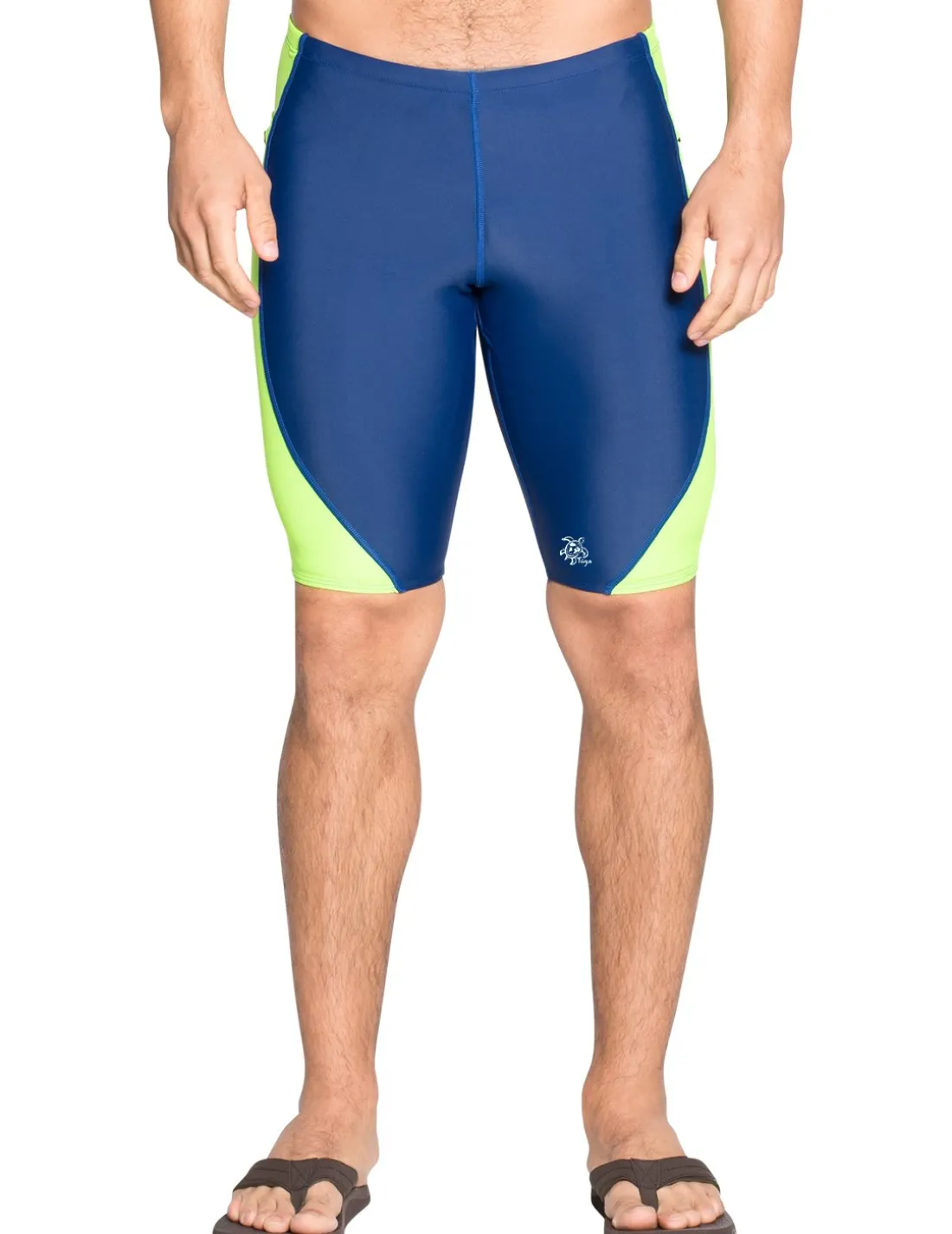 Men's Snorkel Jammer Swim Short - Navy / Neon Green