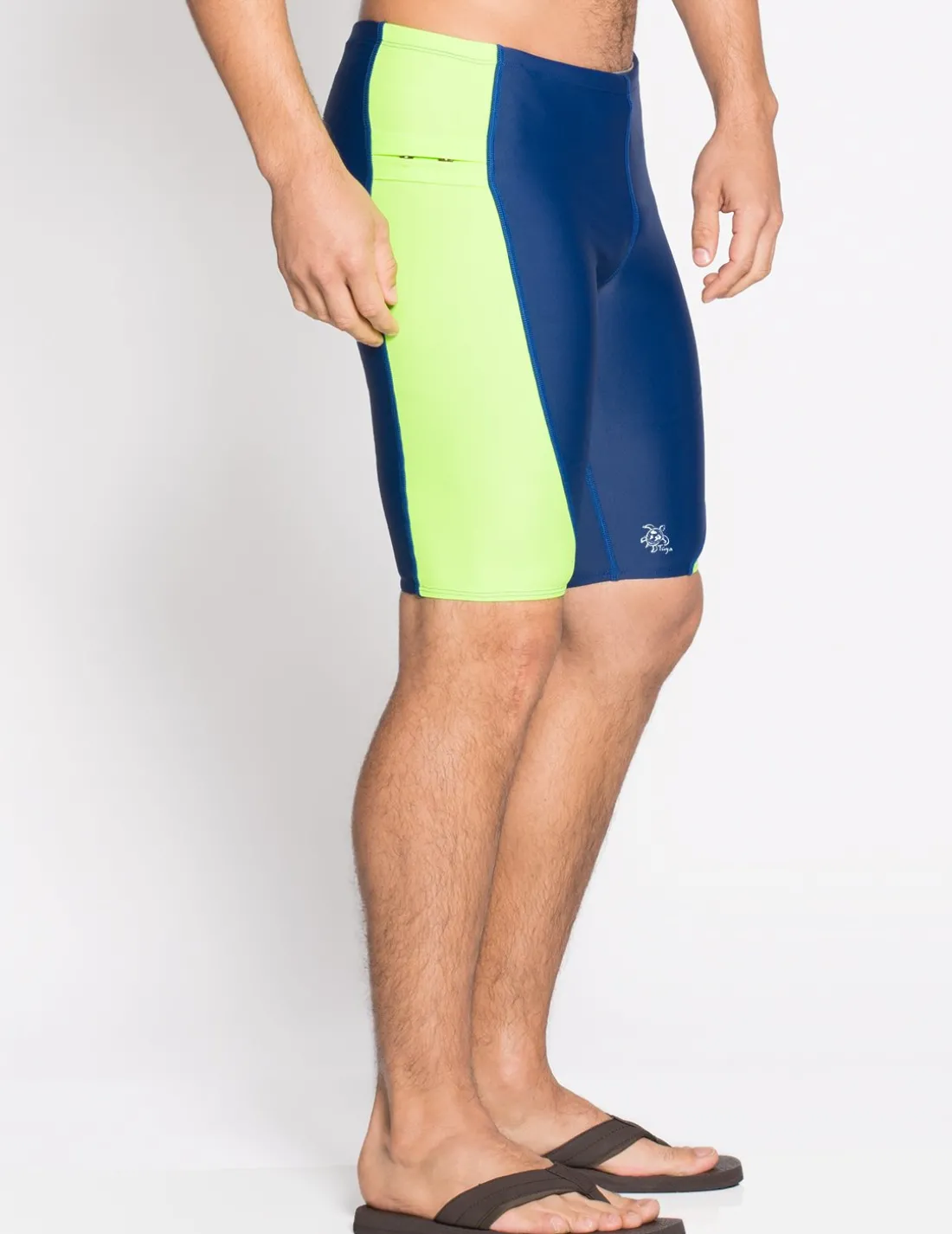 Men's Snorkel Jammer Swim Short - Navy / Neon Green