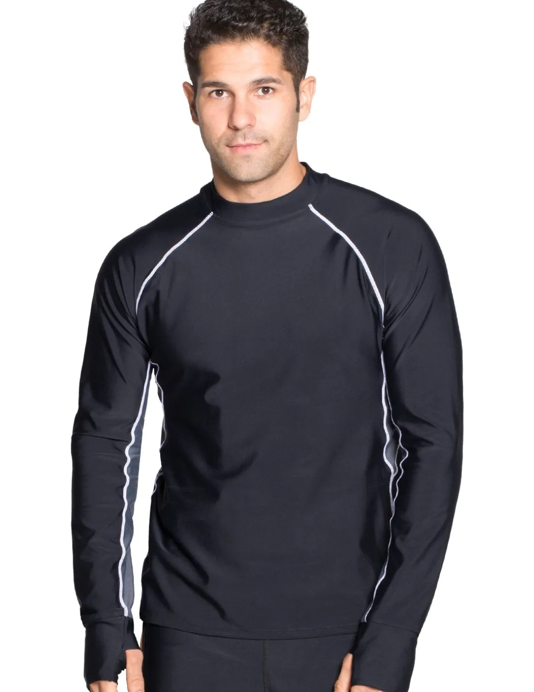 Men's Snorkel Long Sleeve Rash Guard - Black/Gray