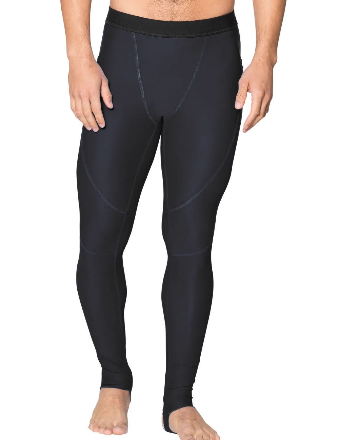 Men's Snorkel Stirrup Swim Legging - Black