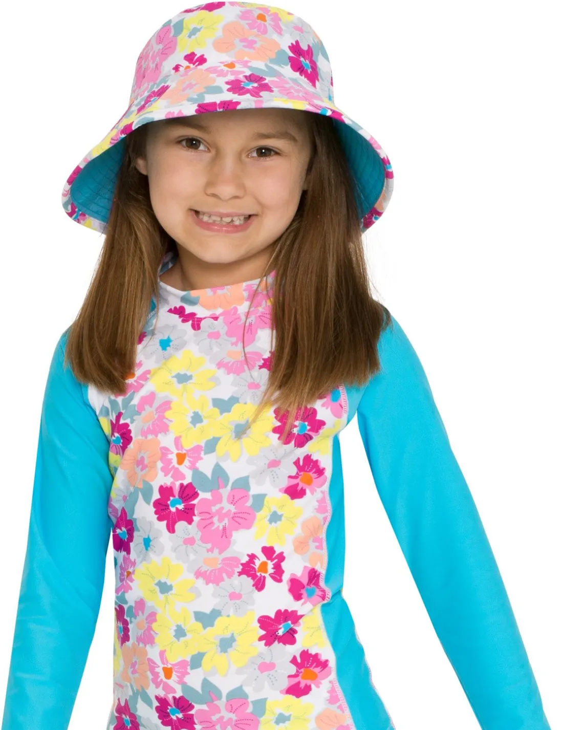 Reversible Bucket Sun Hat - Prettyberry Blue