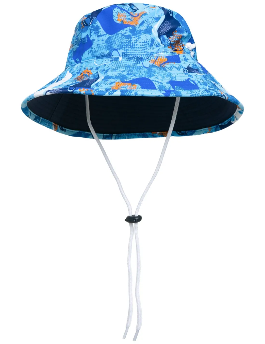Reversible Bucket Sun Hat - Ocean Manta Ray