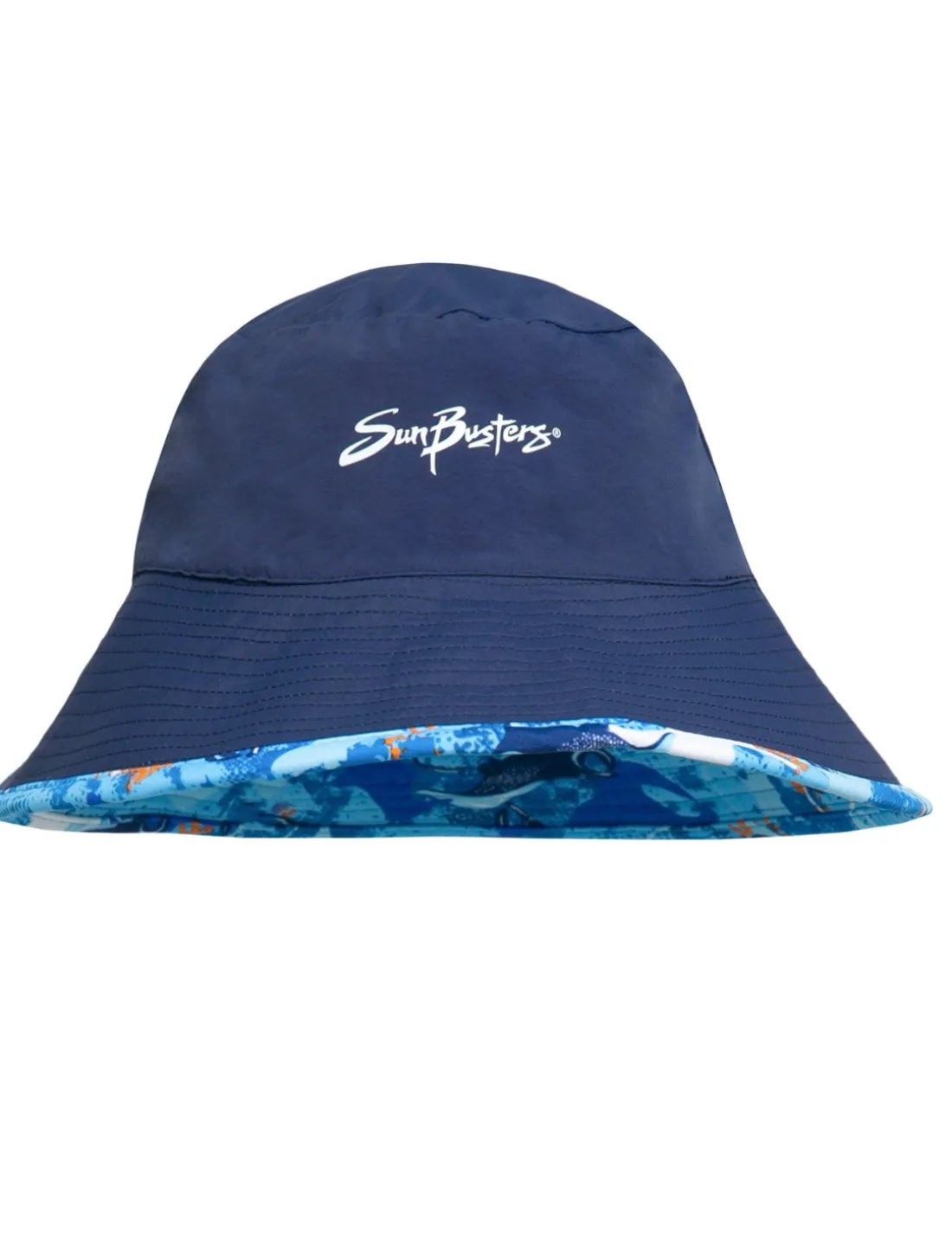 Reversible Bucket Sun Hat - Ocean Manta Ray