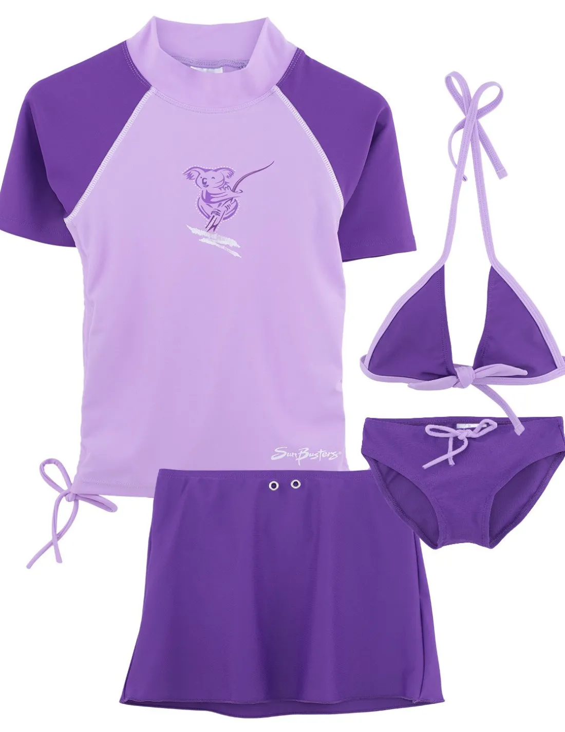 Ruched 4 Piece Swim Set - Mimosa