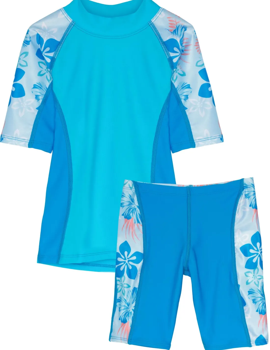 Seaside Rash Guard & Jammer Short - Celeste (MADE IN USA)