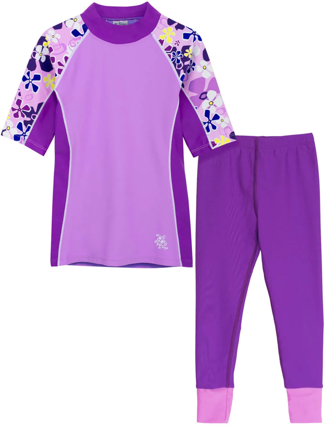 Seaside Rash Guard & Swim Legging - Verbena