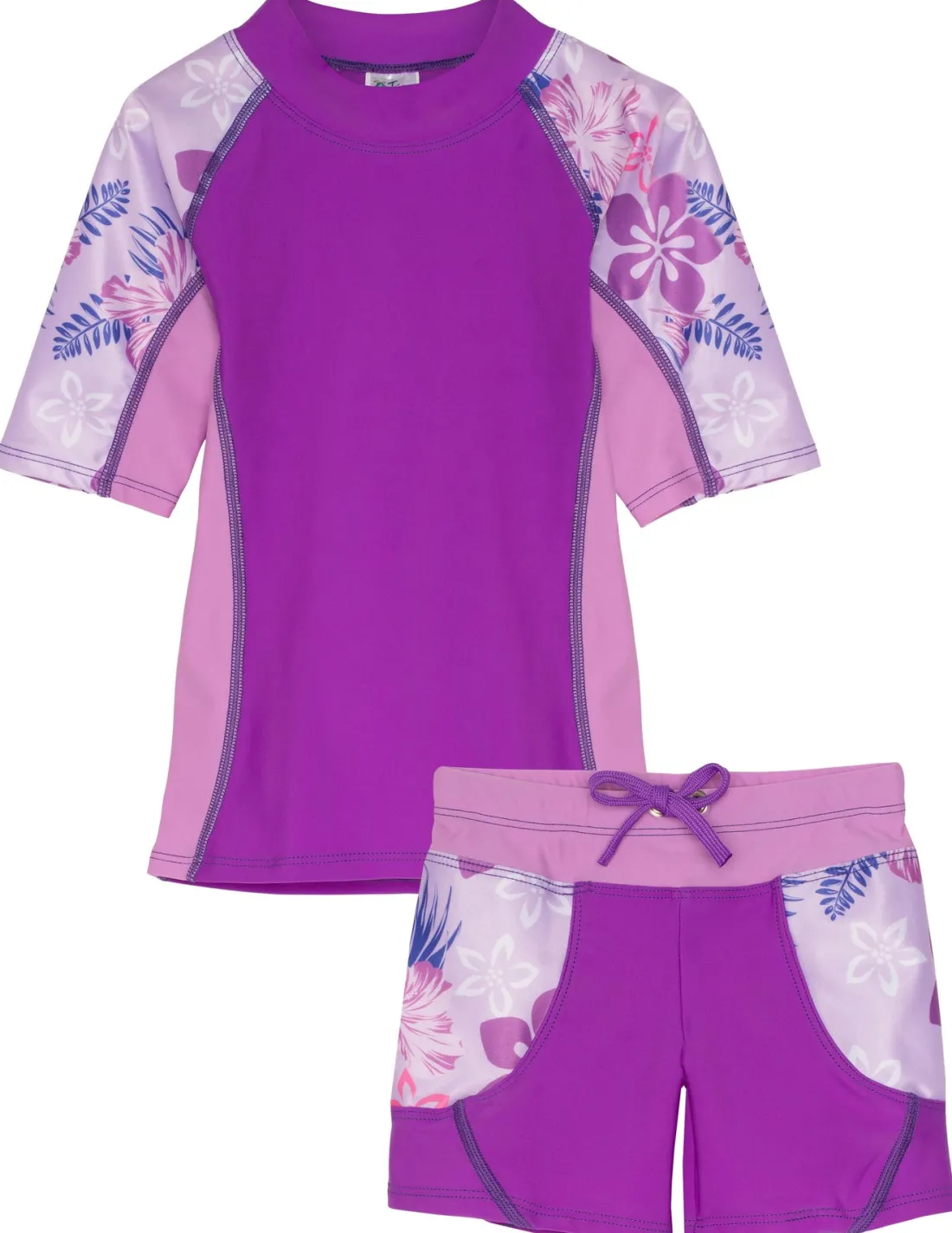 Seaside Rash Guard & Swim Short - Malva (MADE IN USA)