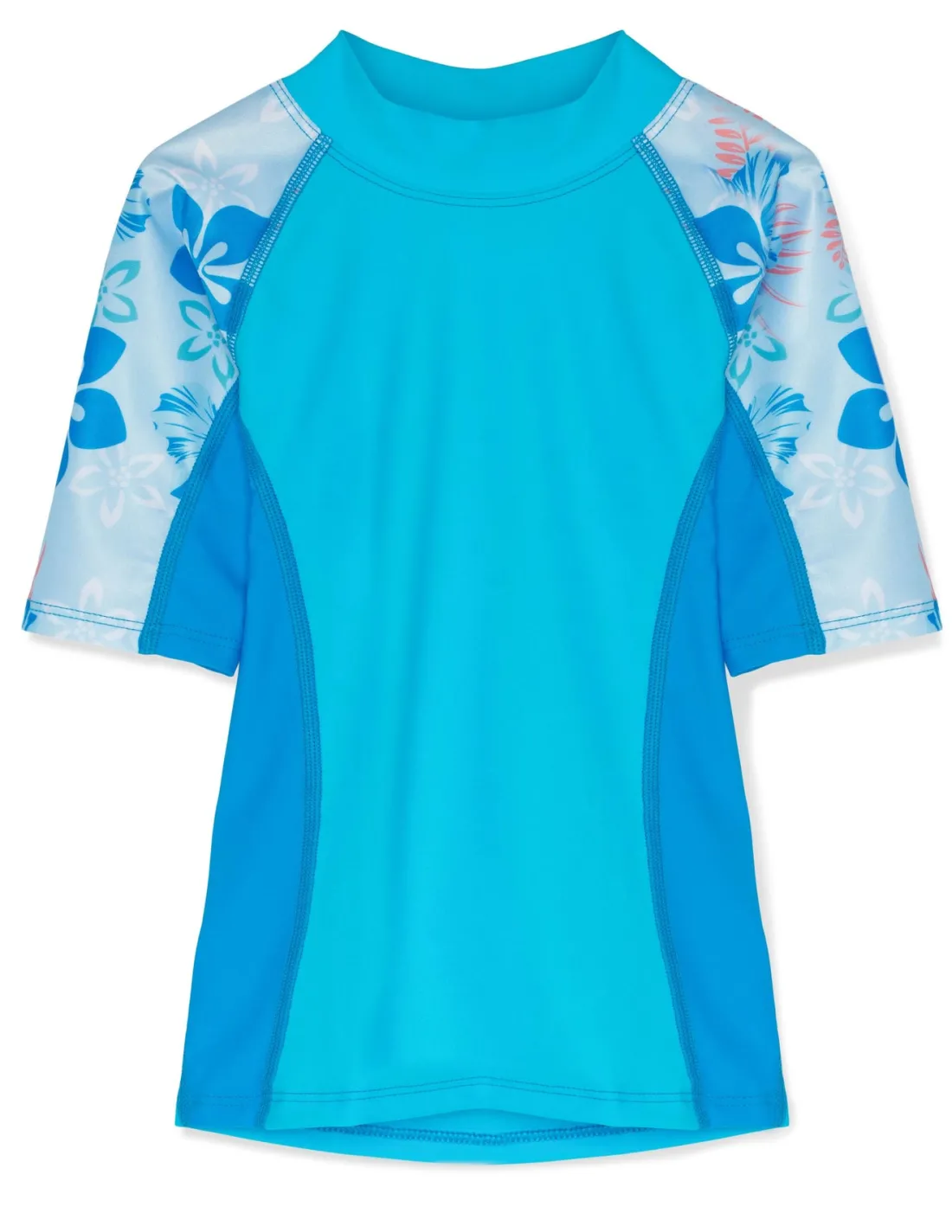 Seaside Short Sleeve Rash Guard - Celeste (MADE IN USA)