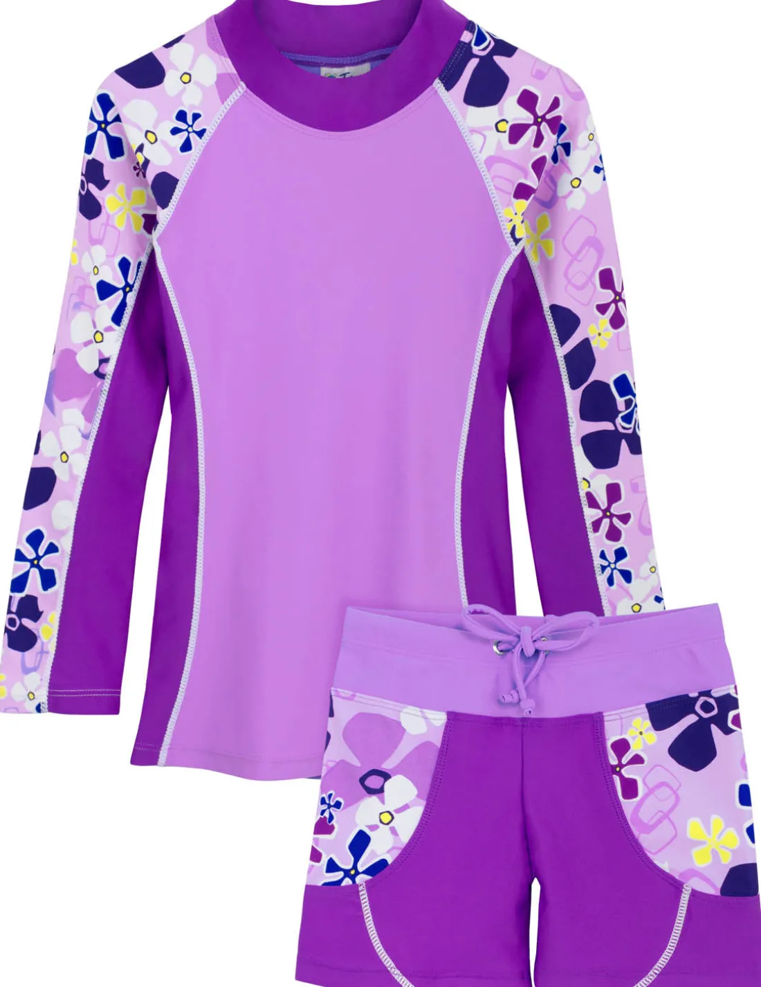 Shoreline Rash Guard & Swim Short - Verbena