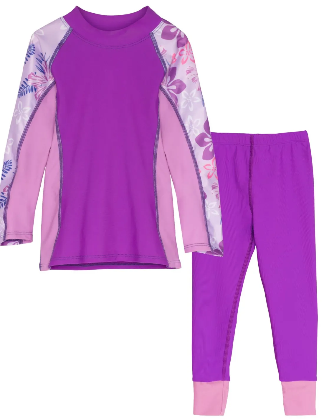 Shoreline Rash Guard & Swim Legging - Malva