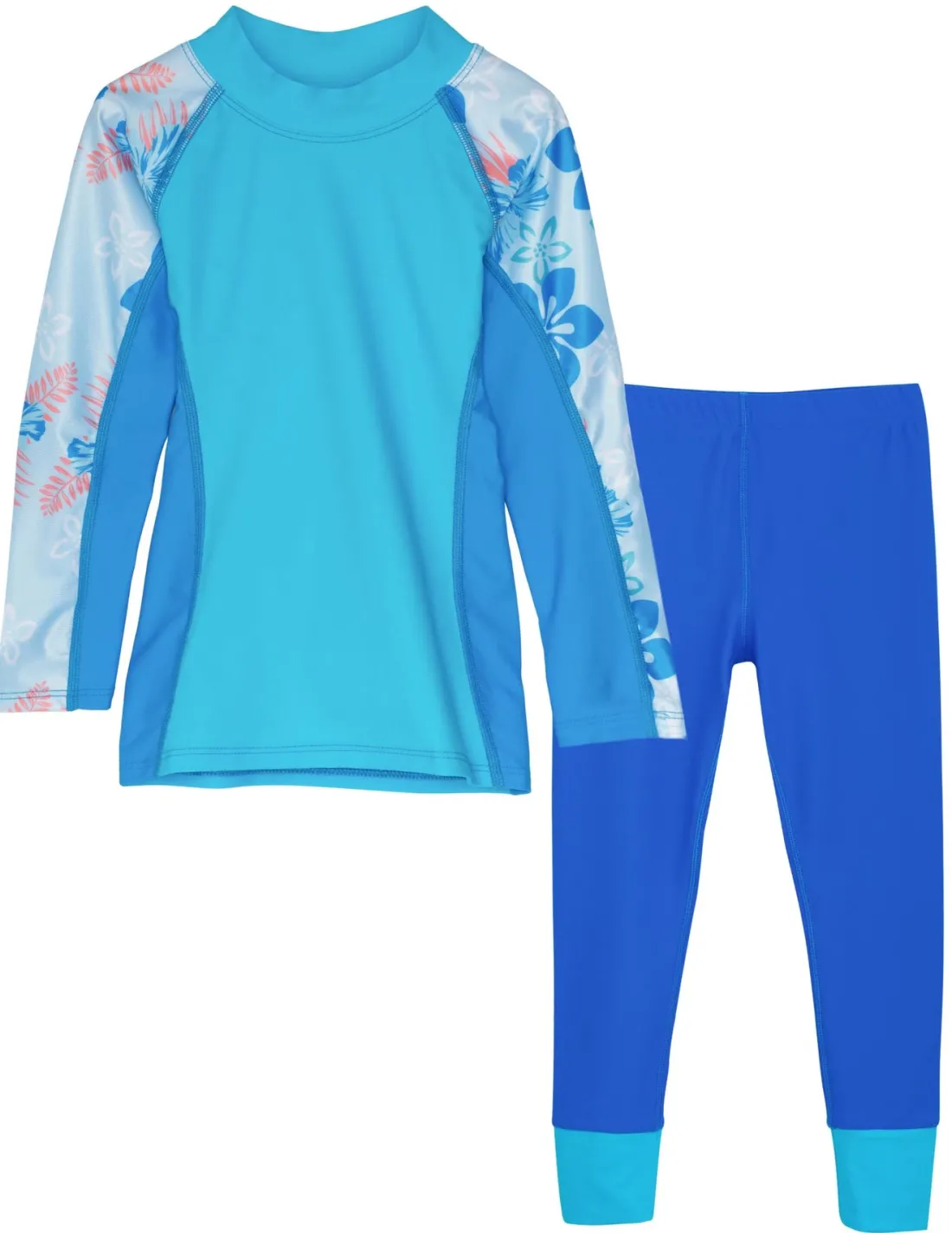 Shoreline Rash Guard & Swim Legging - Celeste