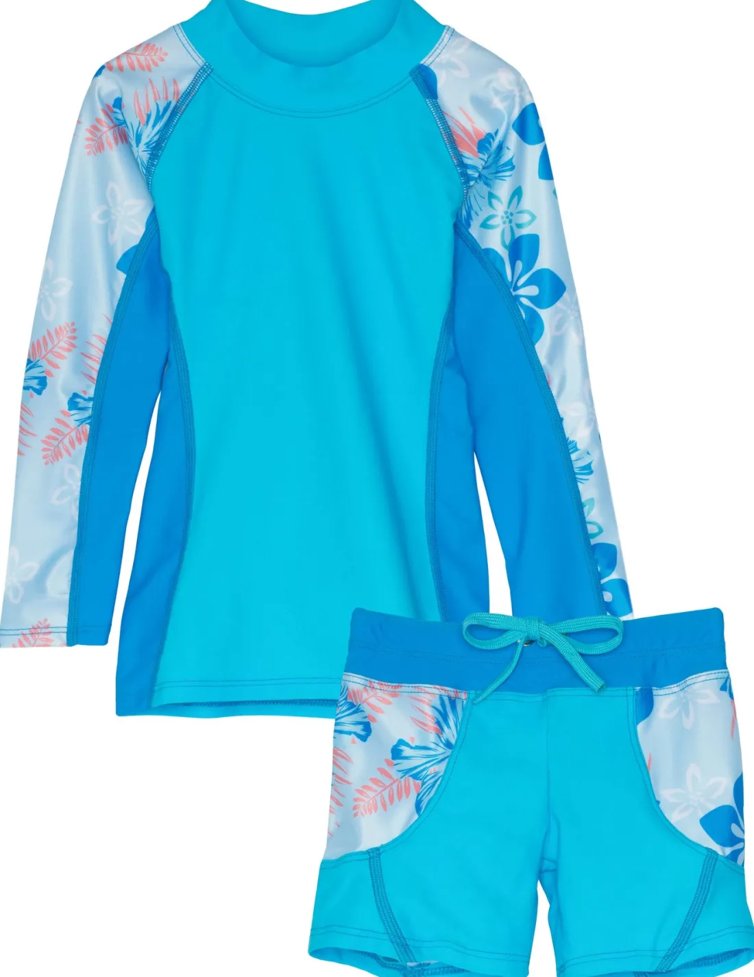 Shoreline Rash Guard & Swim Short - Celeste (MADE IN USA)