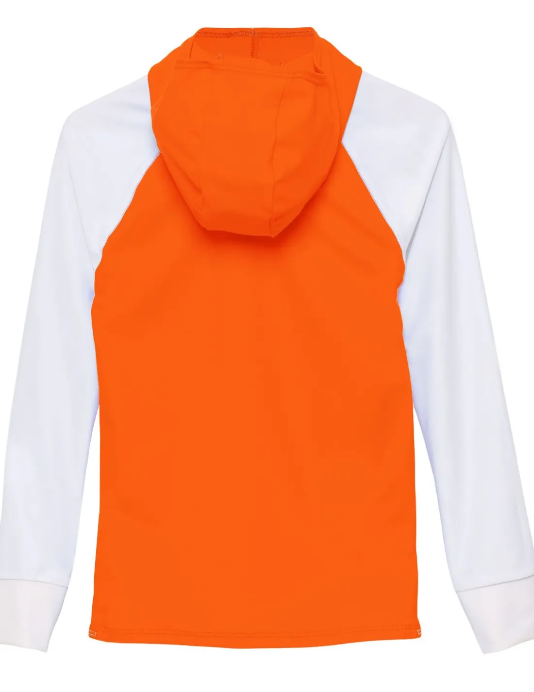 Snorkel Hoodie Rash Guard - Hawaii Fish ID - Orange