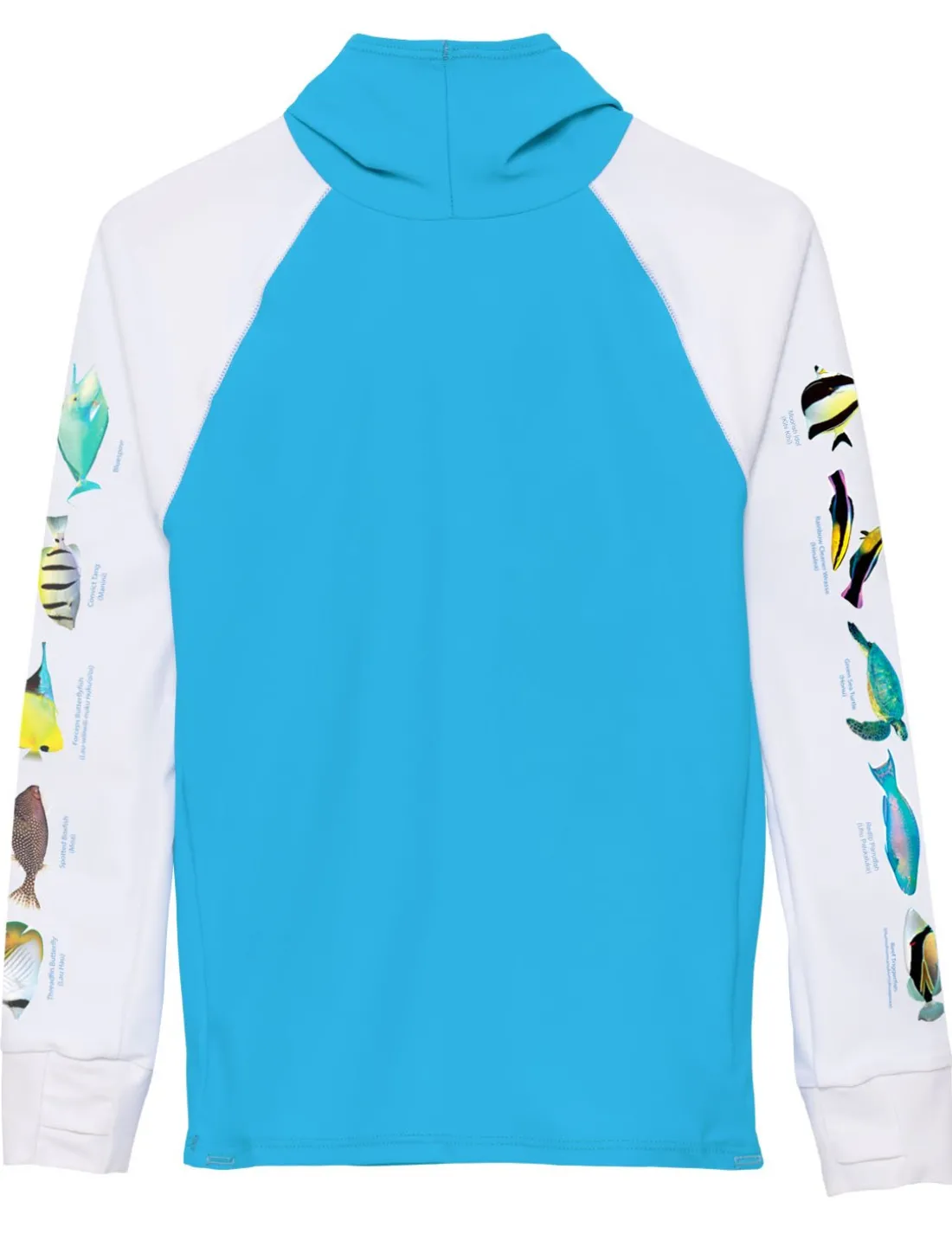 Snorkel Hoodie Rash Guard - Hawaii Fish ID - Hawaii