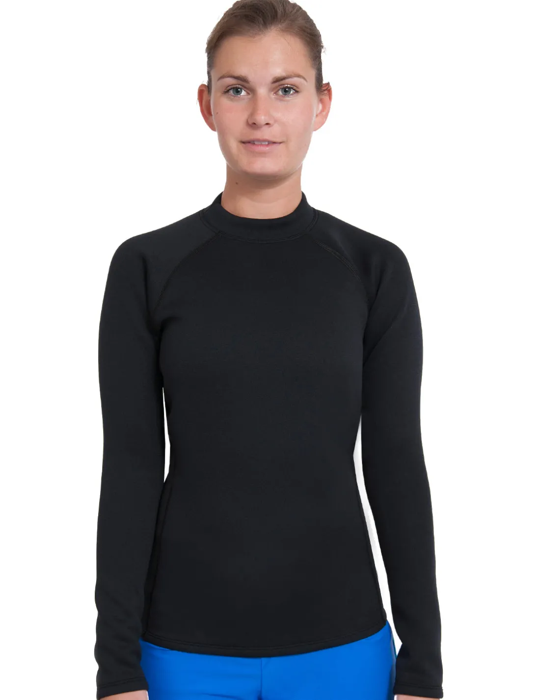 Women's Thermal Pullover Top - Black