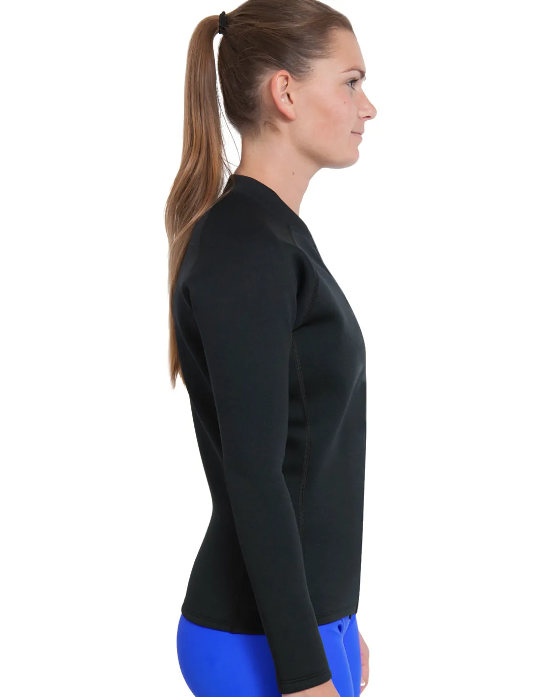 Women's Thermal Pullover Top - Black
