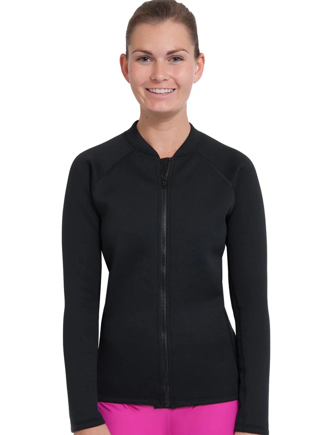 Women's Thermal Zip Top - Black