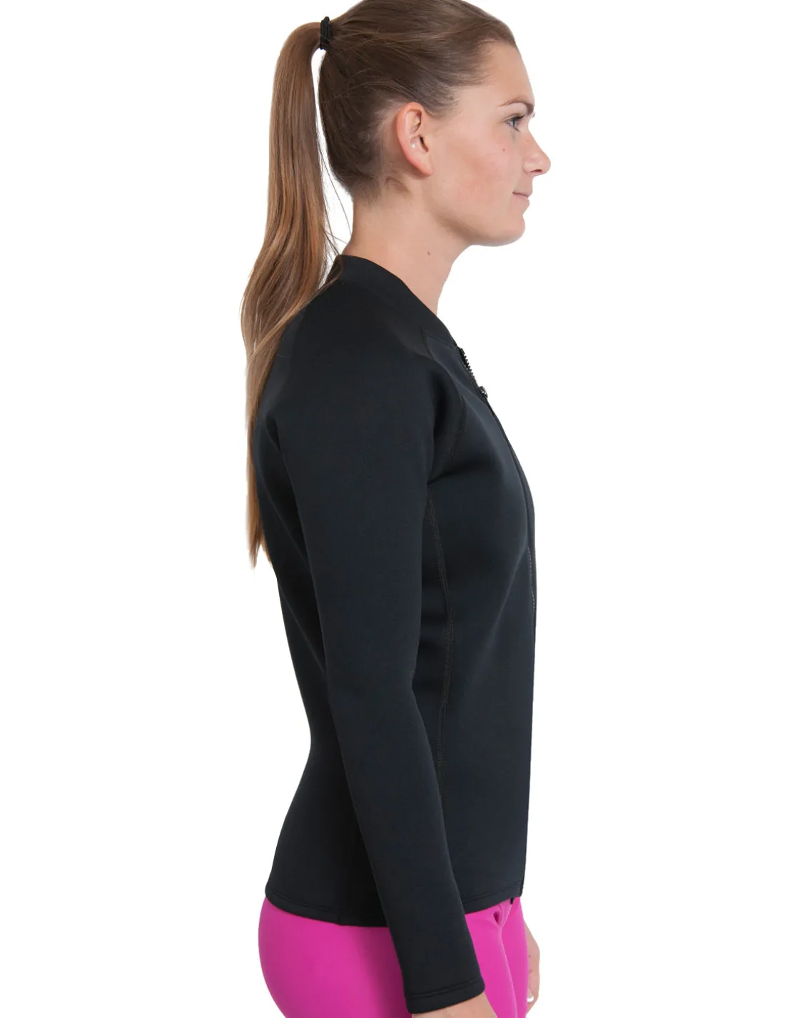 Women's Thermal Zip Top - Black