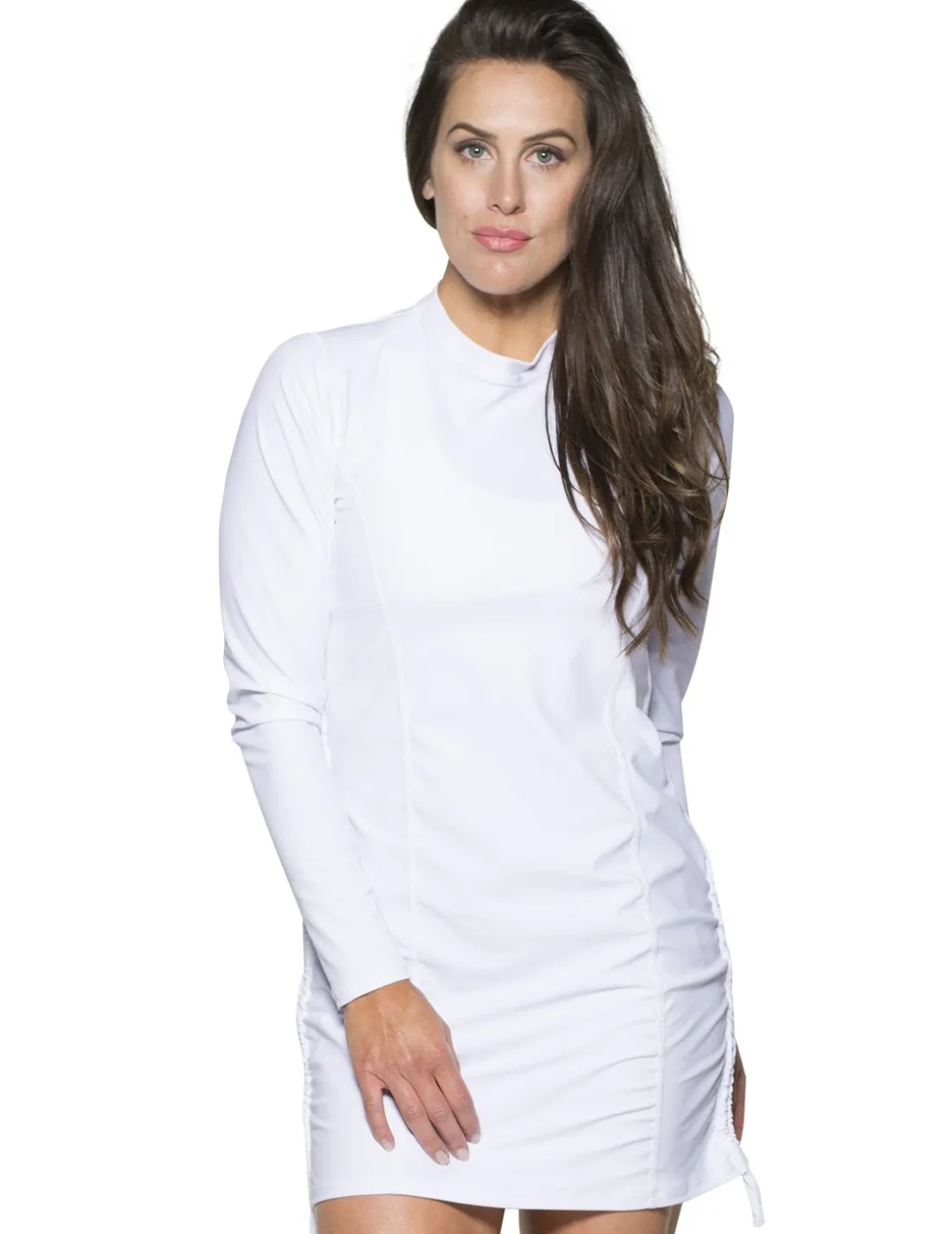 Women's Ruched Swim Top (Regular & Plus Size) - White
