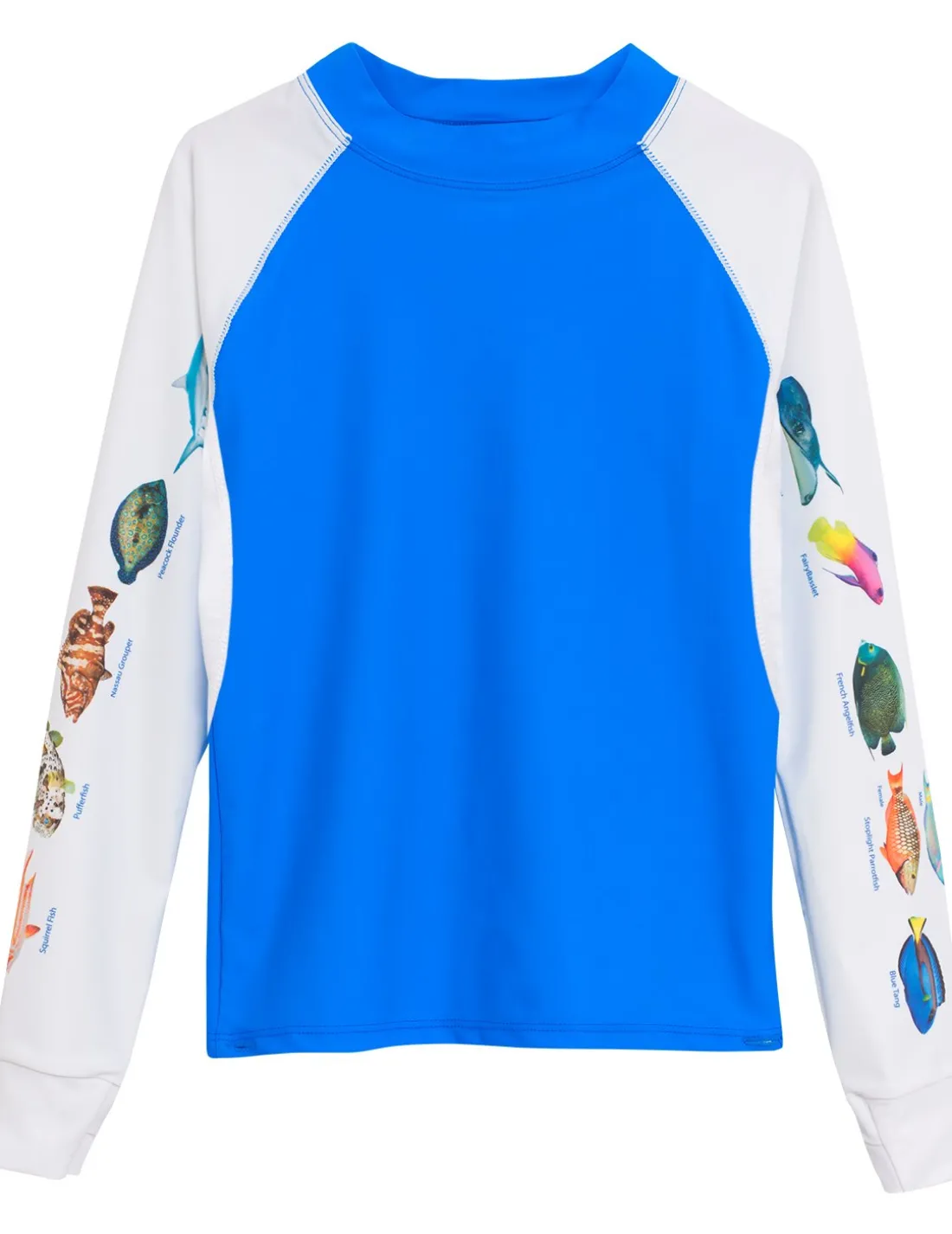 Women's Snorkel Caribbean Fish ID Rash Guard - Royal
