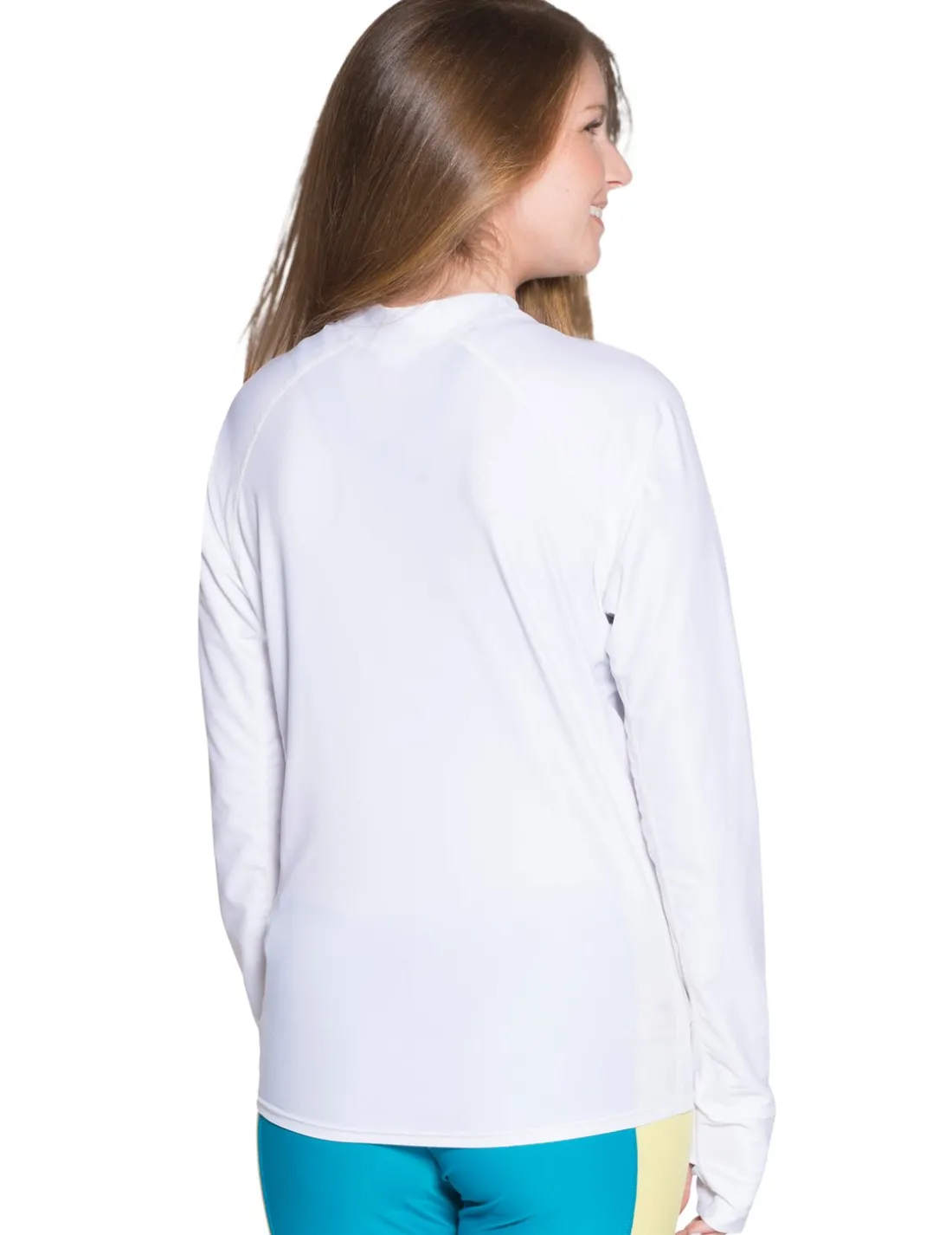 Women's Snorkel Caribbean Fish ID Rash Guard - White