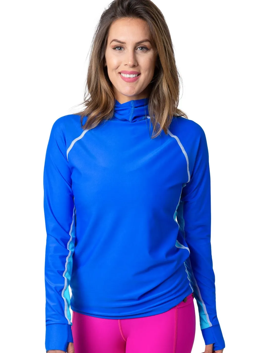 Women's Snorkel Hoodie Long Sleeve Rash Guard - Royal / Hawaii