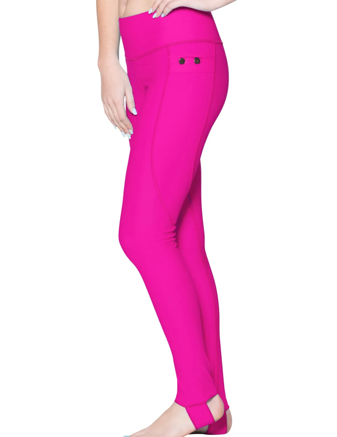 Women's Snorkel Stirrup Swim Legging - Fuchsia