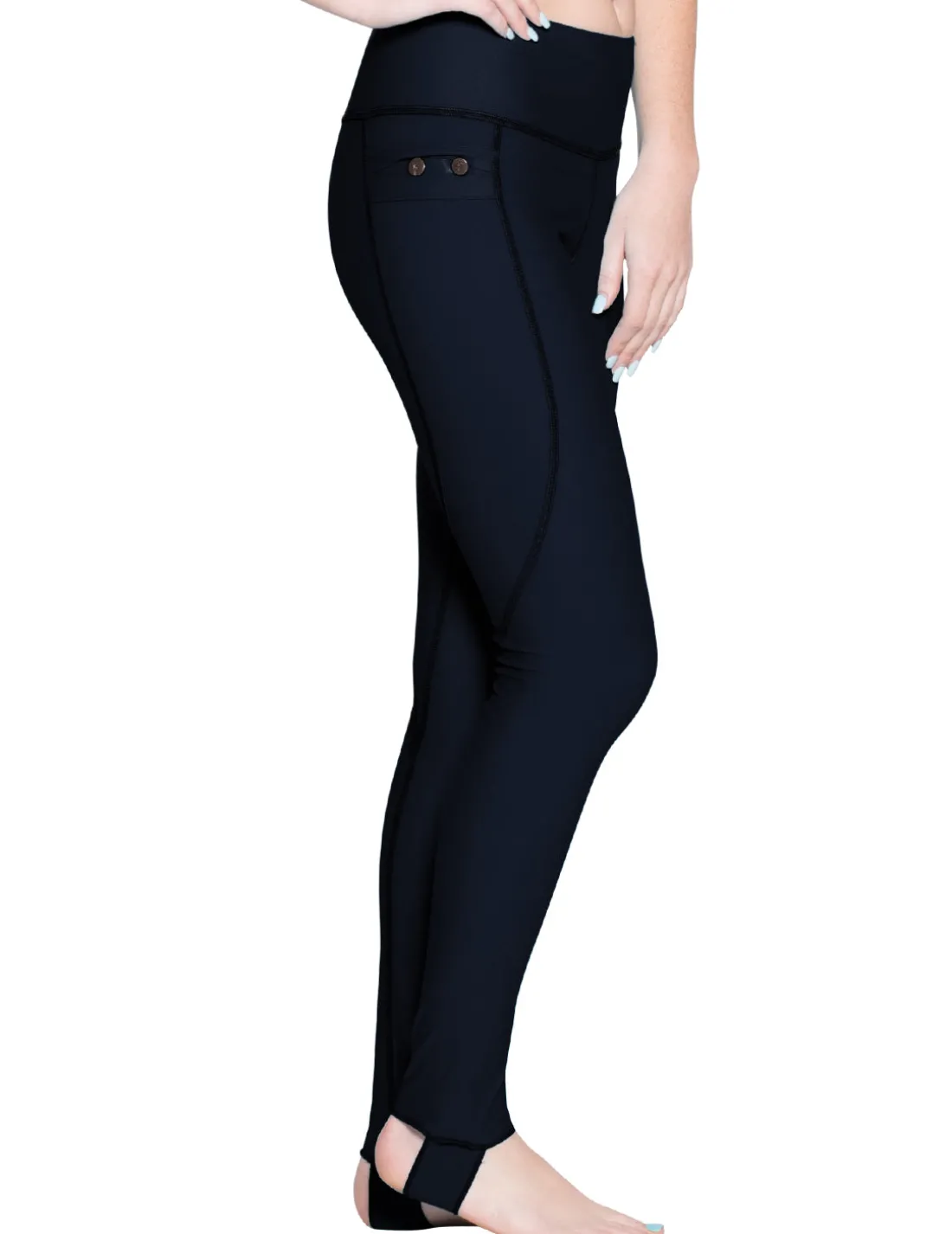 Women's Snorkel Stirrup Swim Legging - Black
